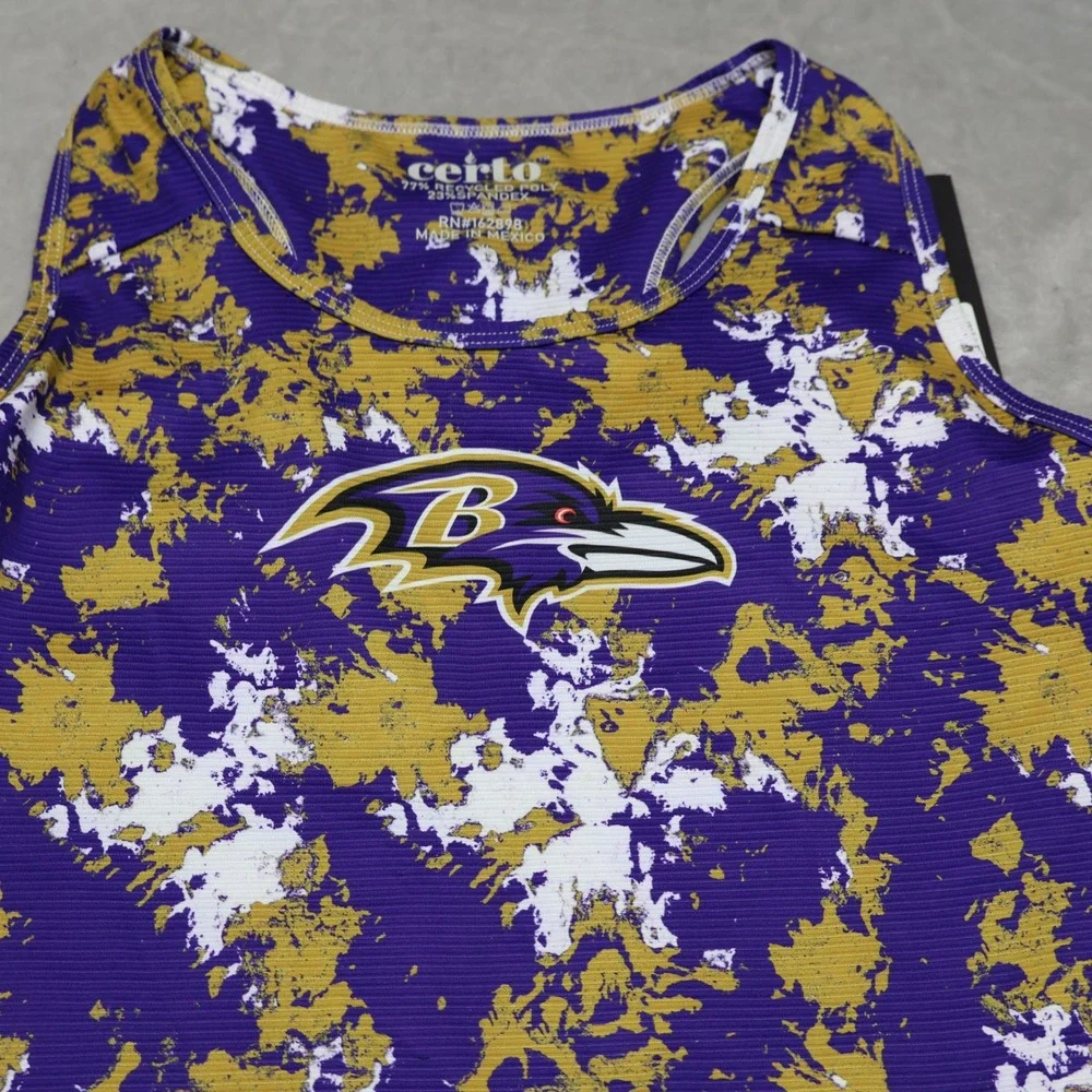 Baltimore Ravens Rib Bra Womens Certo XL Purple NFL Football Sleeveless NEW